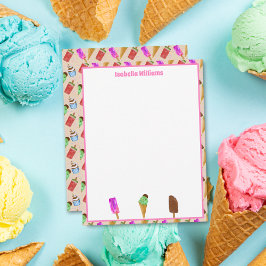 Ice Cream Popsicles Patroon op maat Notitiekaartje