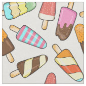 Ice Cream Popsicles Patroonstructuur Stof (Close Up)
