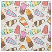 Ice Cream Popsicles Patroonstructuur Stof (Swatch)