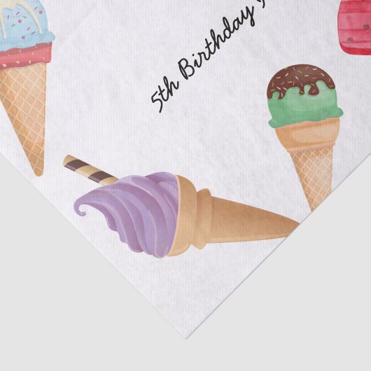 Ice Cream Popsicles Summer Pool Party Tissuepapier (Detail)