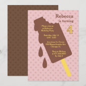 Ice Cream Popsile Birthday Party Invitation Kaart (Voorkant / Achterkant)