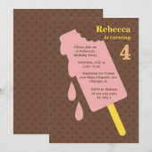 Ice Cream Popsile Birthday Party Invitation Kaart (Voorkant / Achterkant)
