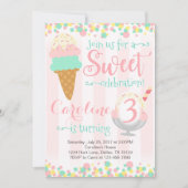 Ice Cream Popsile Birthday Party Invitation Kaart (Voorkant)