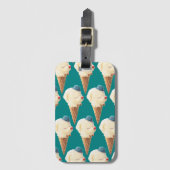 Ice Cream Puppy Pattern Bagagelabel (Voorkant (verticaal))