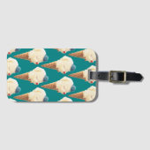 Ice Cream Puppy Pattern Bagagelabel (Voorkant (horizontaal))