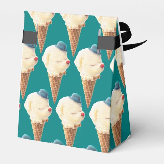 Ice Cream Puppy Pattern Bedankdoosjes (Achterkant)