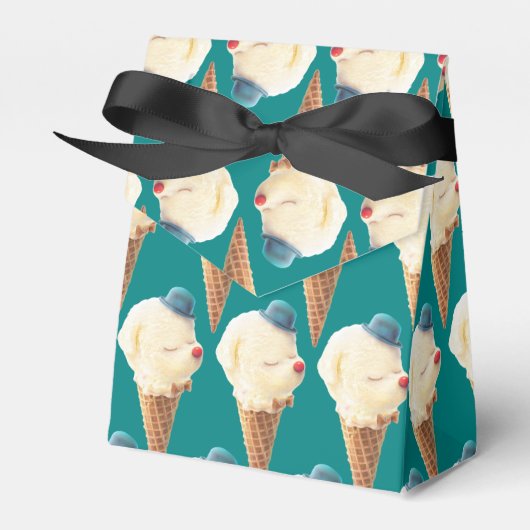 Ice Cream Puppy Pattern Bedankdoosjes (Voorkant Zijde)