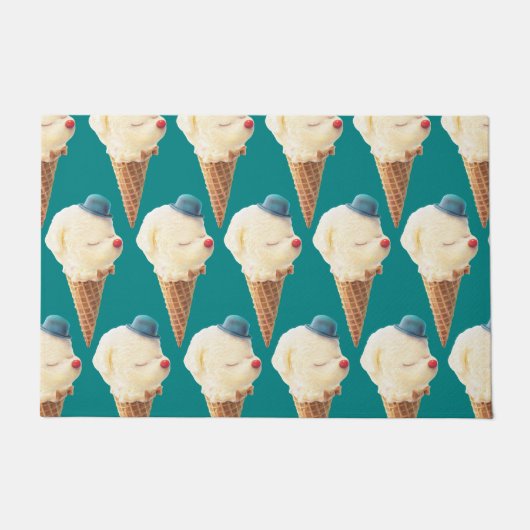 Ice Cream Puppy Pattern Deurmat (Voorkant)