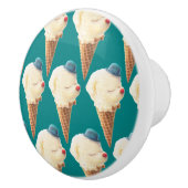 Ice Cream Puppy Pattern Keramische Knop (Rechts)