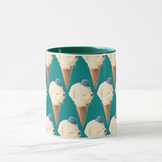 Ice Cream Puppy Pattern Mok (Midden)