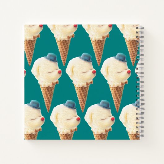 Ice Cream Puppy Pattern Notitieboek (Achterkant)