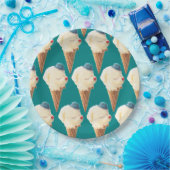 Ice Cream Puppy Pattern Papieren Bordje (Feest)