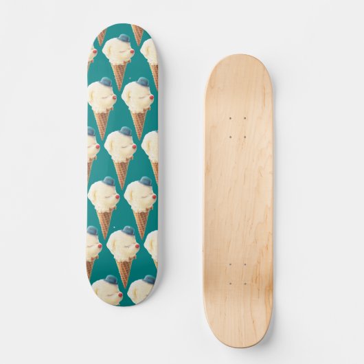Ice Cream Puppy Pattern Persoonlijk Skateboard (Voorkant)