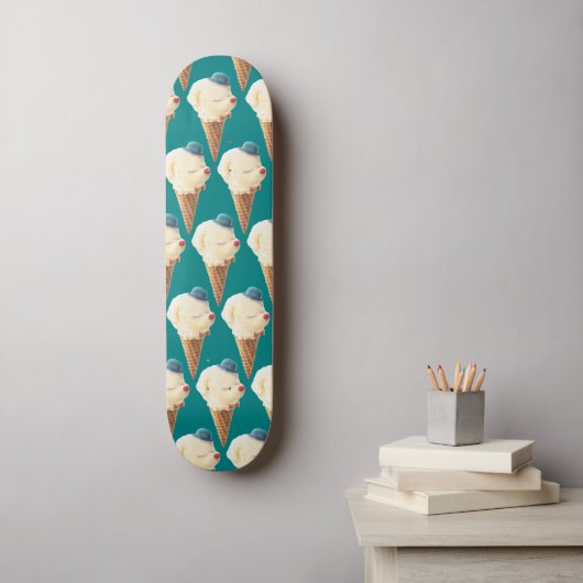 Ice Cream Puppy Pattern Persoonlijk Skateboard (Muurkunst)