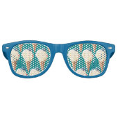 Ice Cream Puppy Pattern Retro Zonnebril (Voorkant)