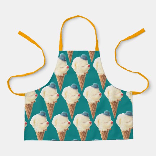 Ice Cream Puppy Pattern Schort (Voorkant)