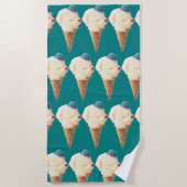 Ice Cream Puppy Pattern Strandlaken (Voorkant)