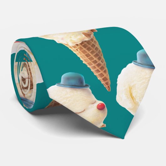 Ice Cream Puppy Pattern Stropdas (Opgerold)