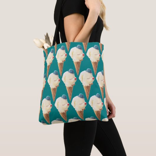 Ice Cream Puppy Pattern Tote Bag (Dichtbij)