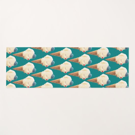 Ice Cream Puppy Pattern Yogamat (Voorkant (horizontaal))