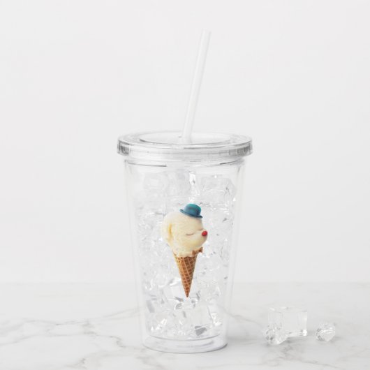 Ice Cream Puppy - Zoet & Chill Acryl Drinkbeker (Achterkant ijs)