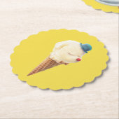 Ice Cream Puppy - Zoet & Chill Kartonnen Onderzetters (Gekanteld)