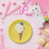 Ice Cream Puppy - Zoet & Chill Papieren Bordje (Feest)