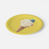 Ice Cream Puppy - Zoet & Chill Papieren Bordje (Gekanteld)