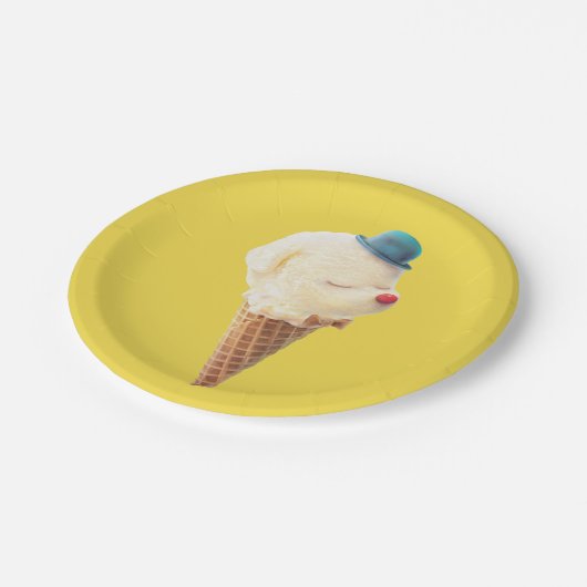 Ice Cream Puppy - Zoet & Chill Papieren Bordje (Gekanteld)