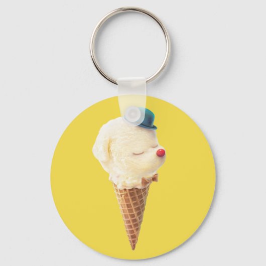 Ice Cream Puppy - Zoet & Chill Sleutelhanger (Voorkant)