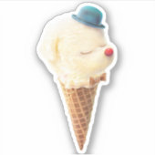 Ice Cream Puppy - Zoet & Chill Sticker (Voorkant)