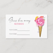 Ice cream - Raad hoeveel kisses bruids spel Informatiekaartje (Voorkant)