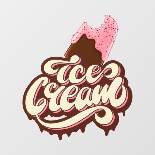 Ice Cream Raamsticker (Vel)