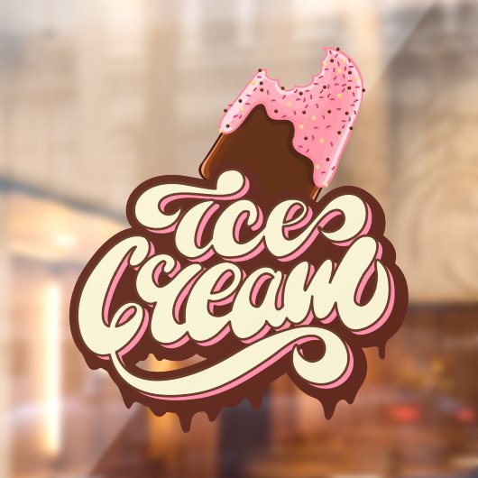 Ice Cream Raamsticker (Vel 2)