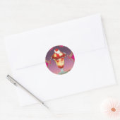 Ice Cream Raspberry Sundae Zoet Ronde Sticker (Envelop)