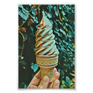 Ice cream recipe foto afdruk