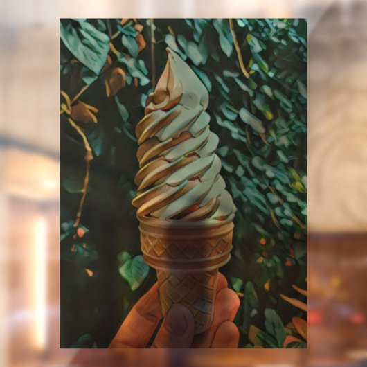 Ice cream recipe raamsticker (Vel 2)