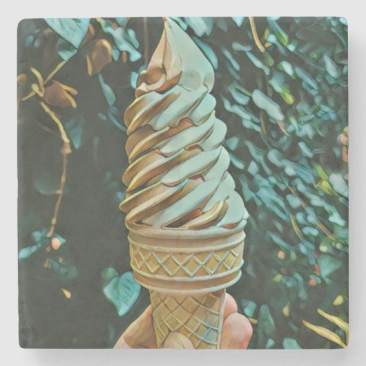 Ice cream recipe stenen onderzetter (Voorkant)