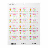 Ice Cream Retouradres Labels Envelope Seals (Full Sheet)