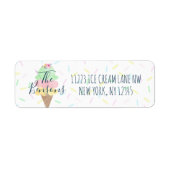 Ice Cream retouradres Sticker labels (Voorkant)