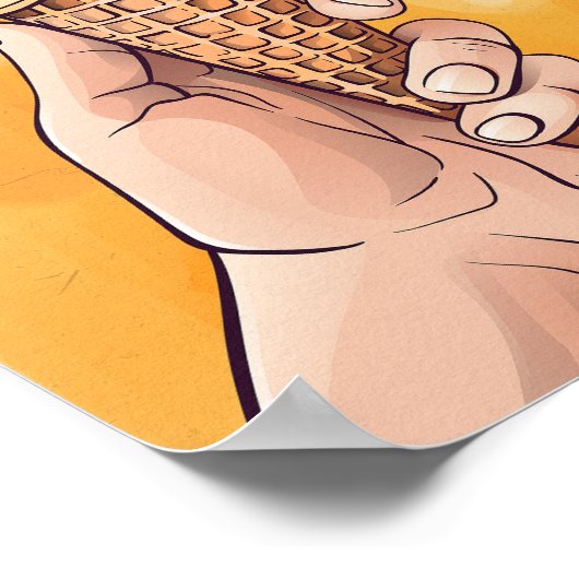 Ice Cream Retro Artwork Poster (Hoek)