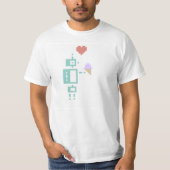 Ice Cream Robot Pixel Art T-shirt (Voorkant)