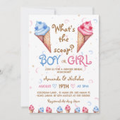 Ice Cream Roze Blauw Zomer Geslacht onthullen Kaart (Voorkant)