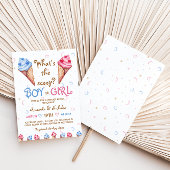 Ice Cream Roze Blauw Zomer Geslacht onthullen Kaart