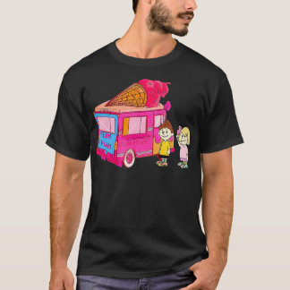 Ice Cream roze vrachtwagen grappigheidstift voor j T-shirt