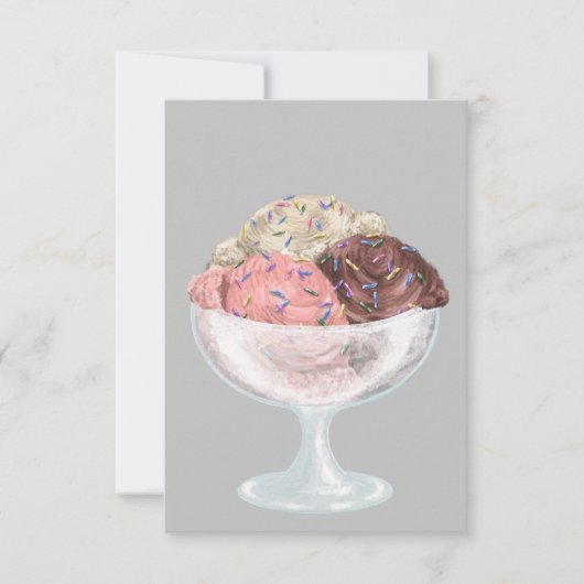 Ice Cream RSVP Kaartje (Voorkant)
