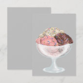 Ice Cream RSVP Kaartje (Voorkant / Achterkant)