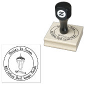 Ice Cream Rubber Stamp Retunr Adres Rubberstempel (Gestempeld)