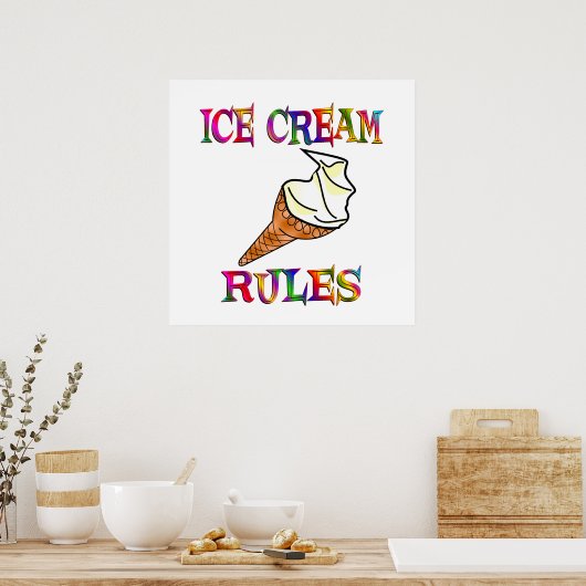 Ice Cream Rules Poster (Keuken)