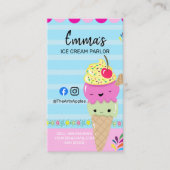 Ice Cream salon van party shop event food van Visitekaartje (Voorkant)